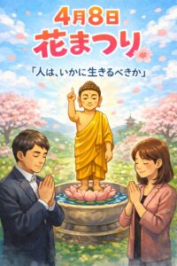 お釈迦様の誕生日、花まつりの日です