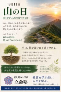 山の日に考える。何のために経営し、何を次の世代に残すのか